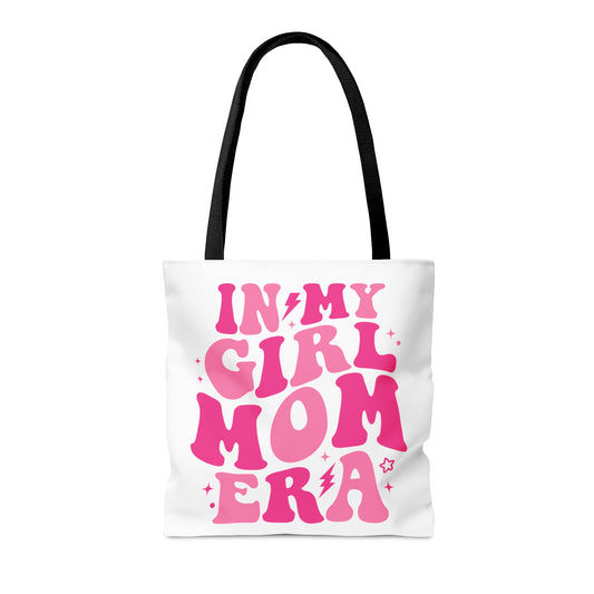 Girl Mom Era   - White - Tote Bag (AOP)