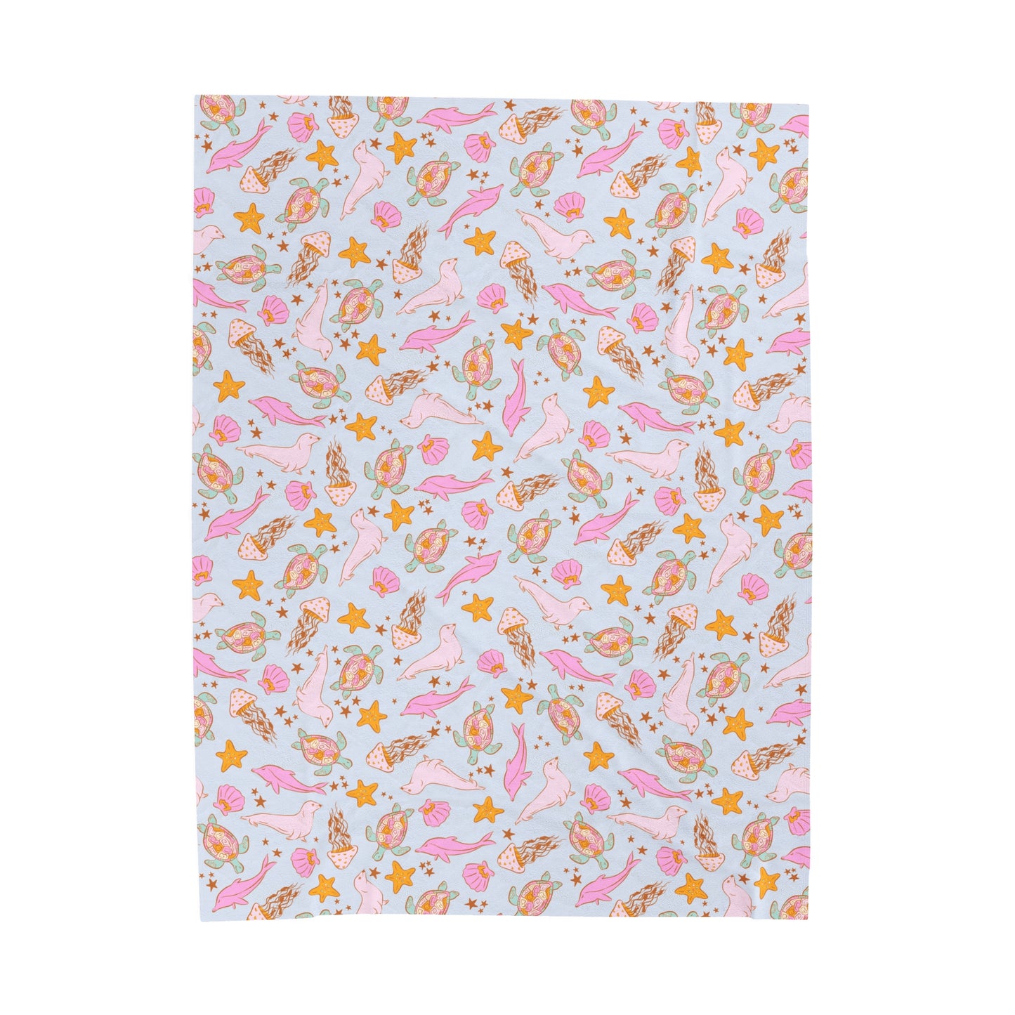 Pastel Sea Friends - Plush Blanket