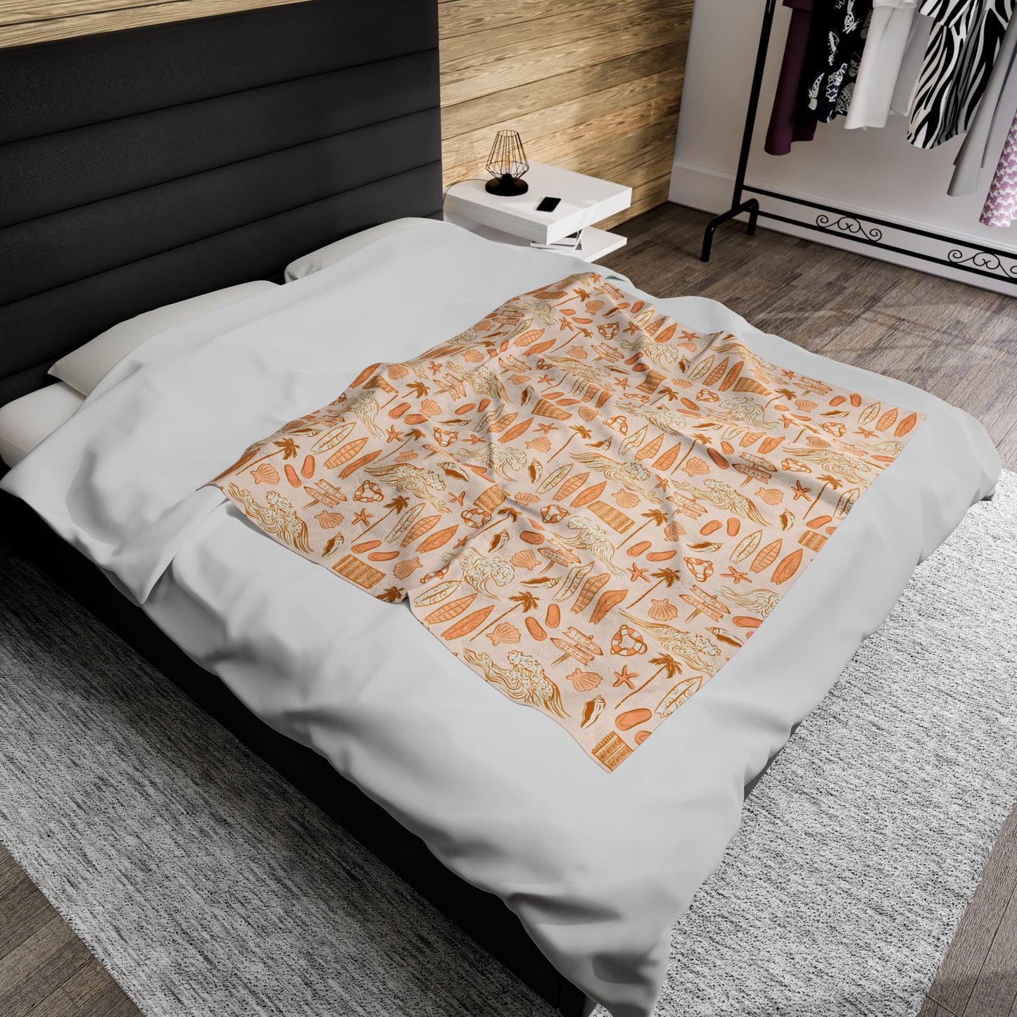 Retro Beach - Plush Blanket