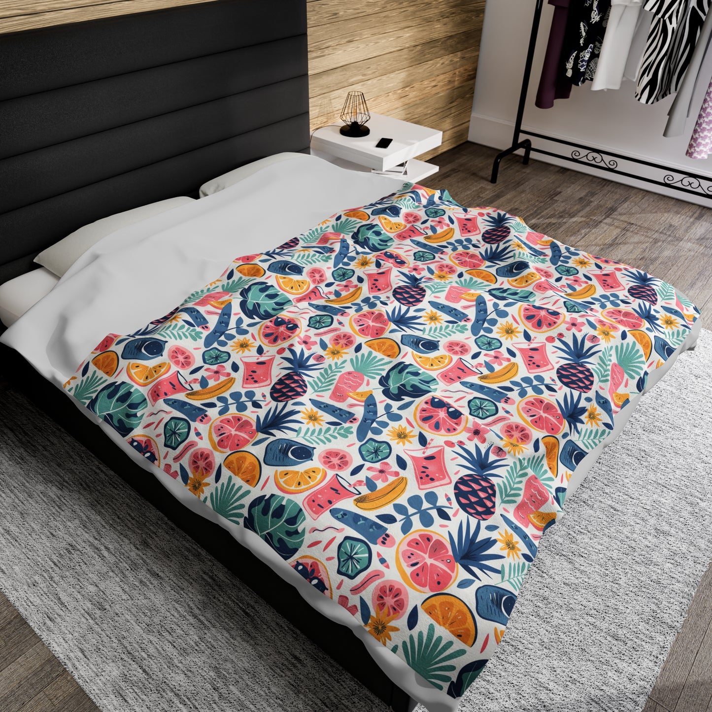 Pink Pineapple - Plush Blanket