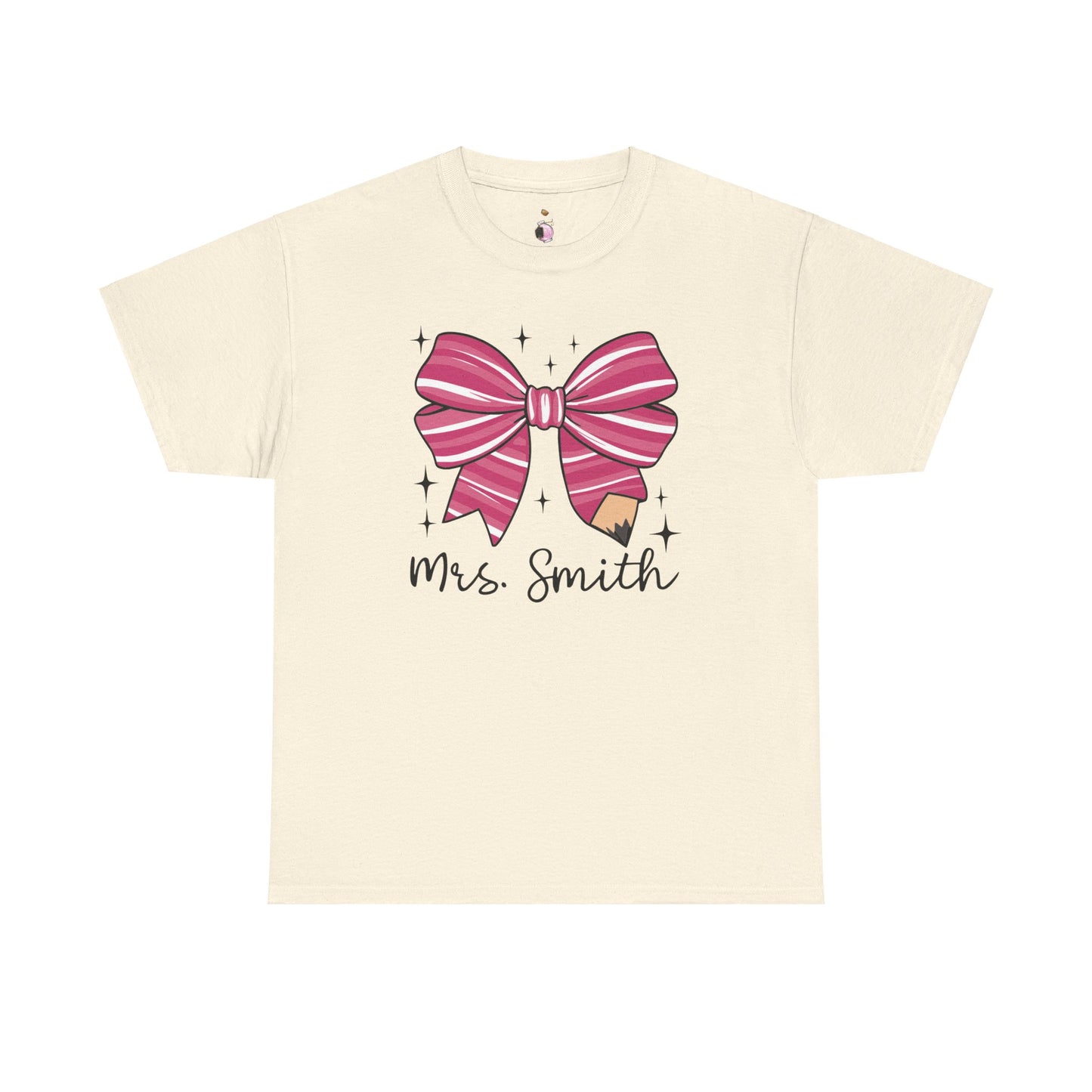 Custom - Teacher Bow - Unisex Heavy Cotton Tee