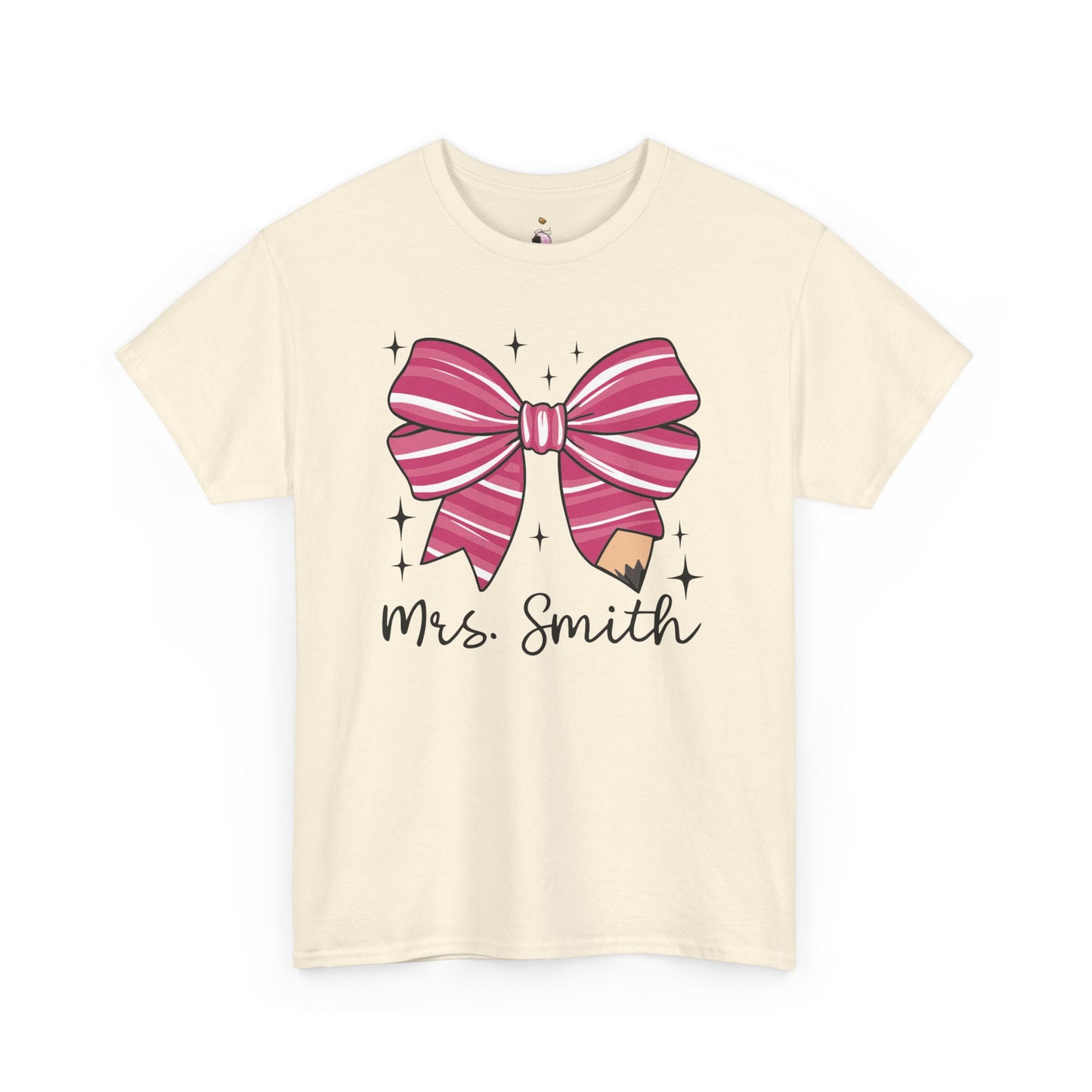 Custom - Teacher Bow - Unisex Heavy Cotton Tee