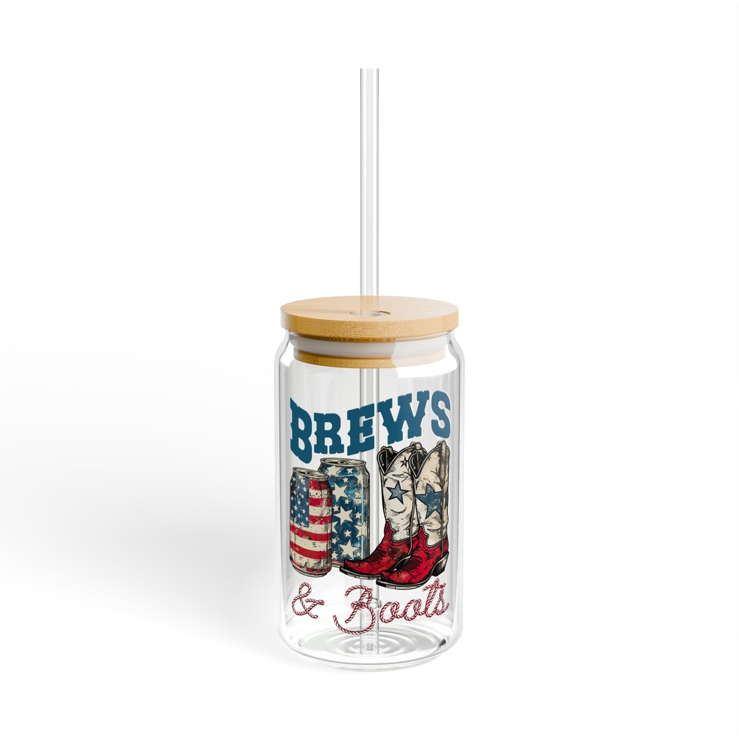 Brews & Boots - Sipper Glass, 16oz