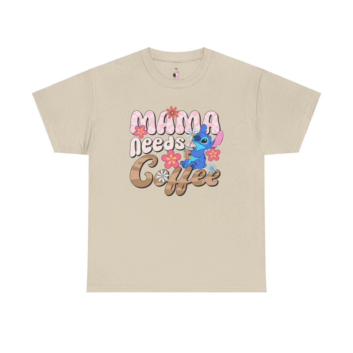 Mama Needs Coffee Alien - Unisex Heavy Cotton Tee