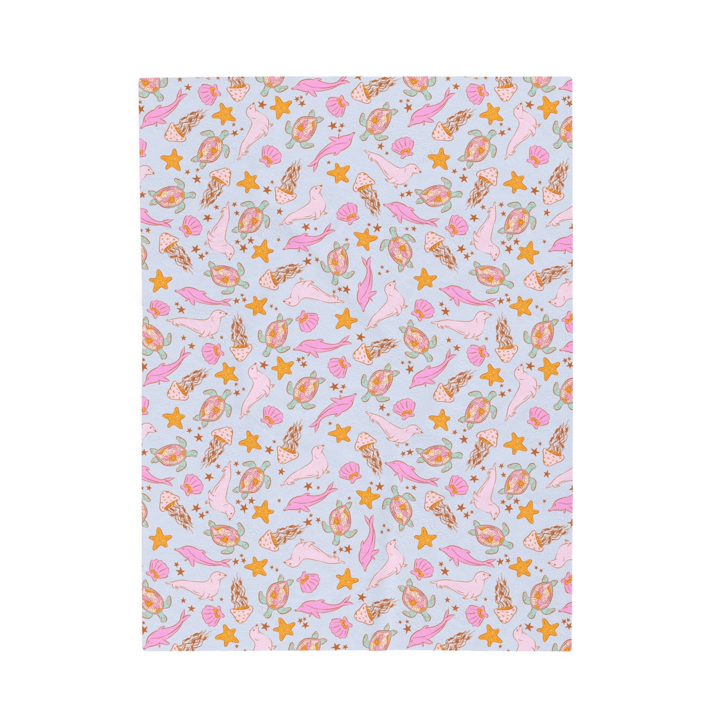 Pastel Sea Friends - Plush Blanket