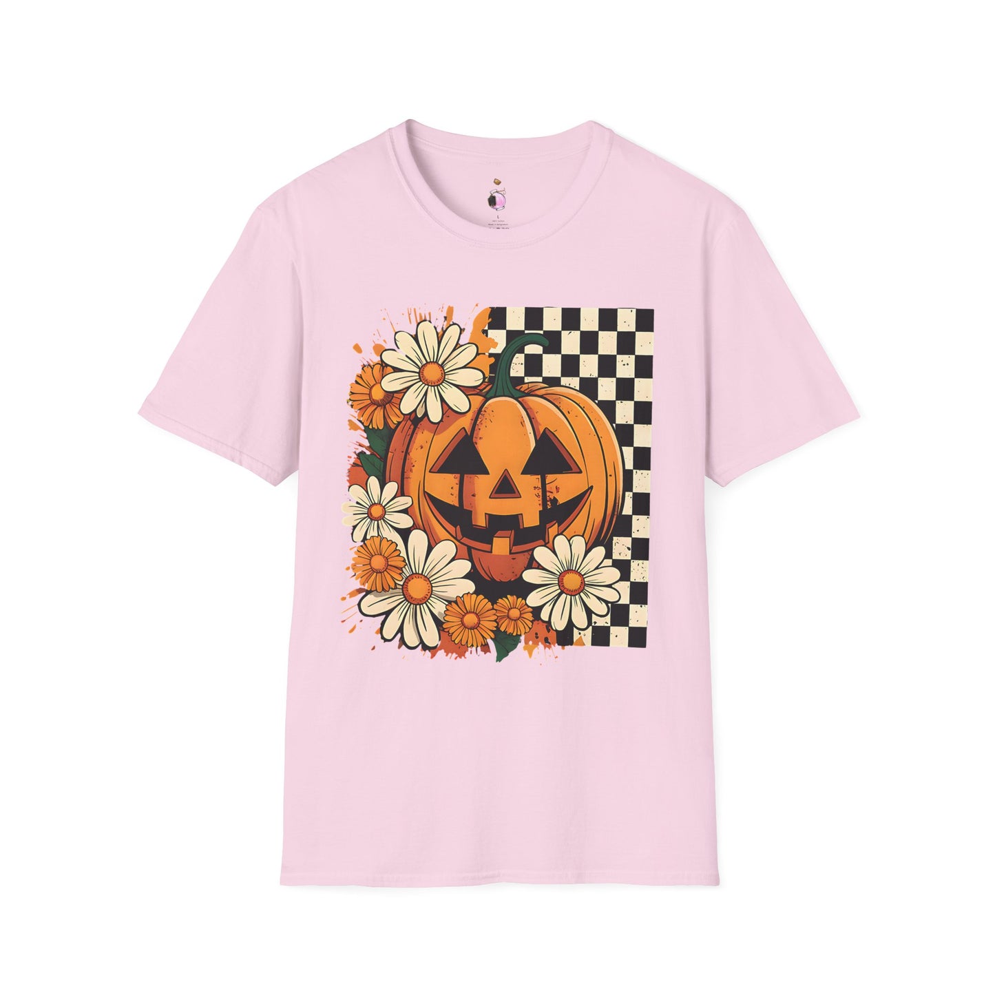 Jack O'Lantern Floral - Unisex Softstyle T-Shirt
