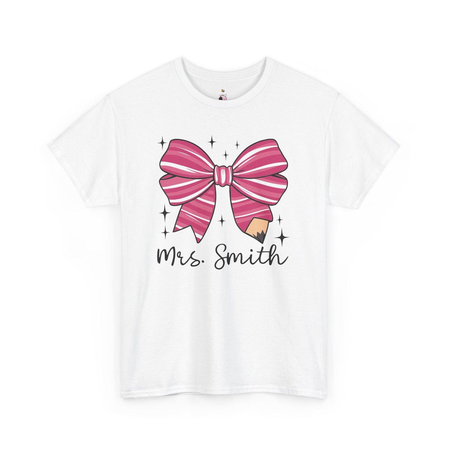 Custom - Teacher Bow - Unisex Heavy Cotton Tee