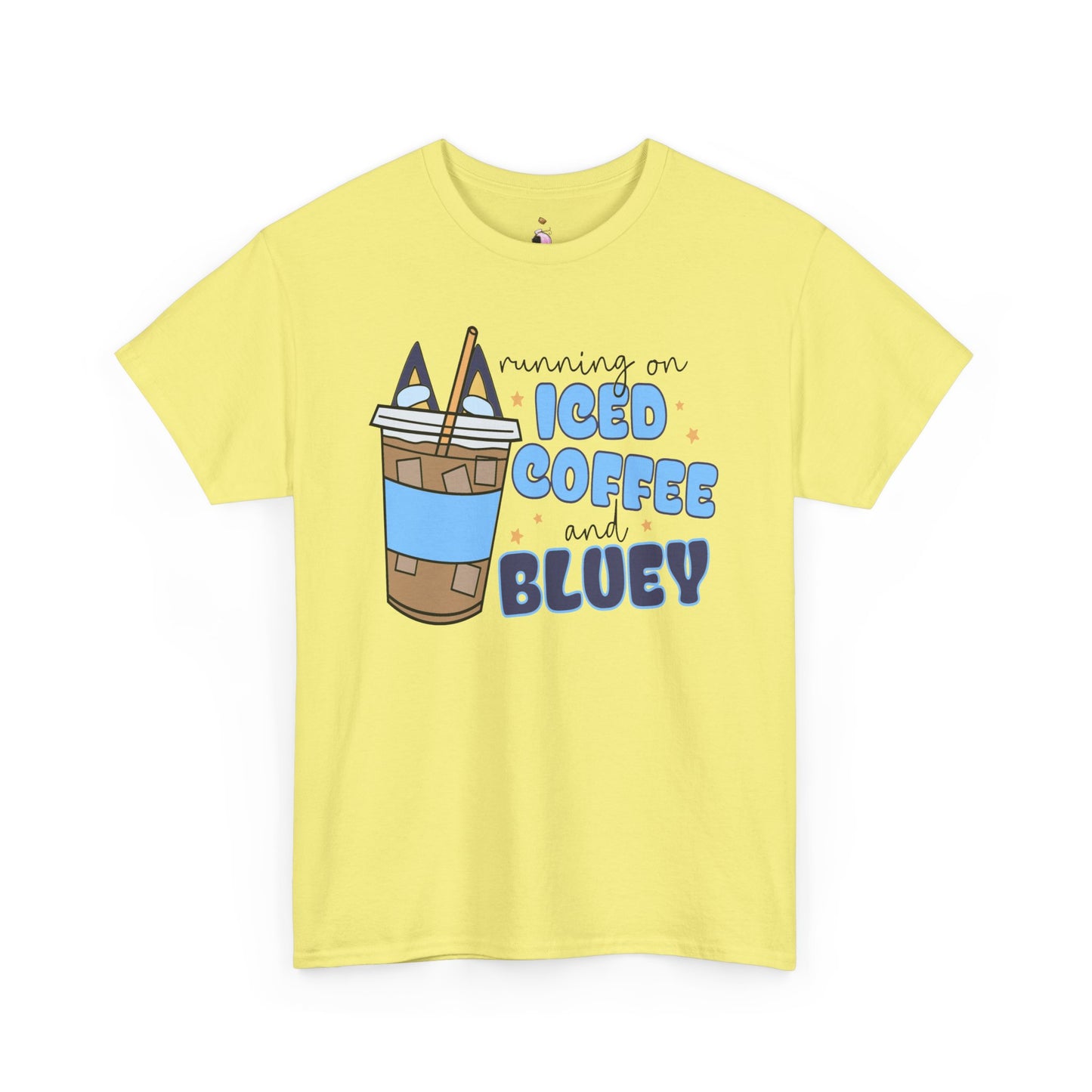 Running On Bluey and Iced Coffee - Unisex Heavy Cotton Tee