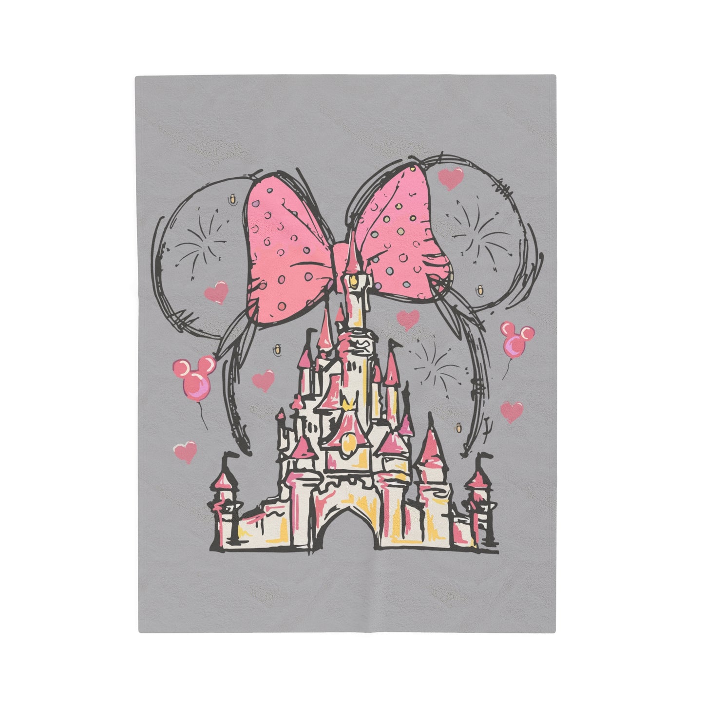 Pink Castle - Plush Blanket