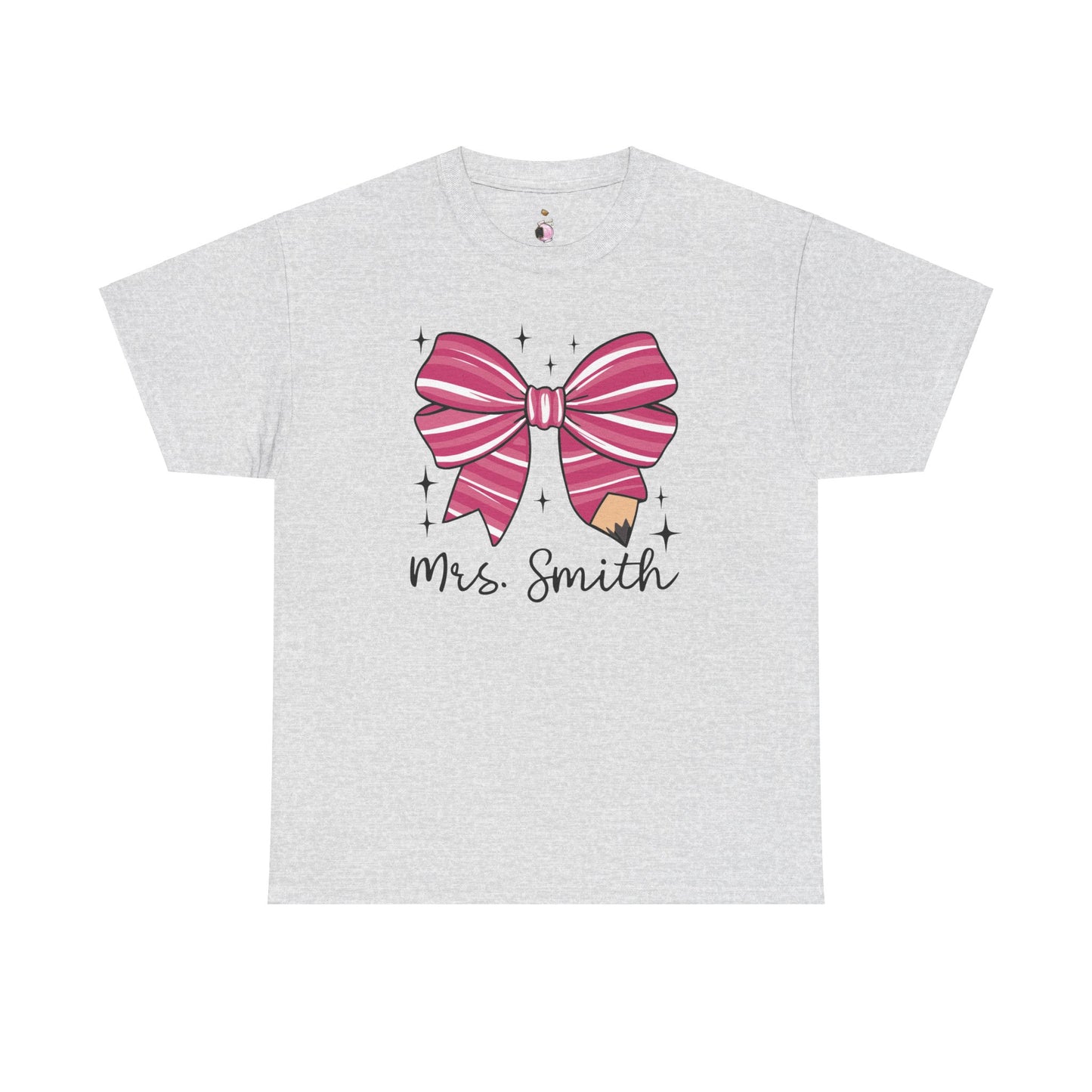 Custom - Teacher Bow - Unisex Heavy Cotton Tee