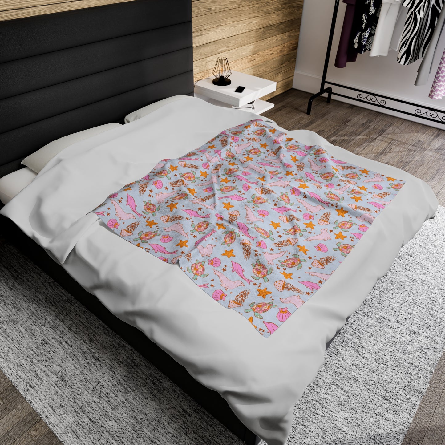 Pastel Sea Friends - Plush Blanket