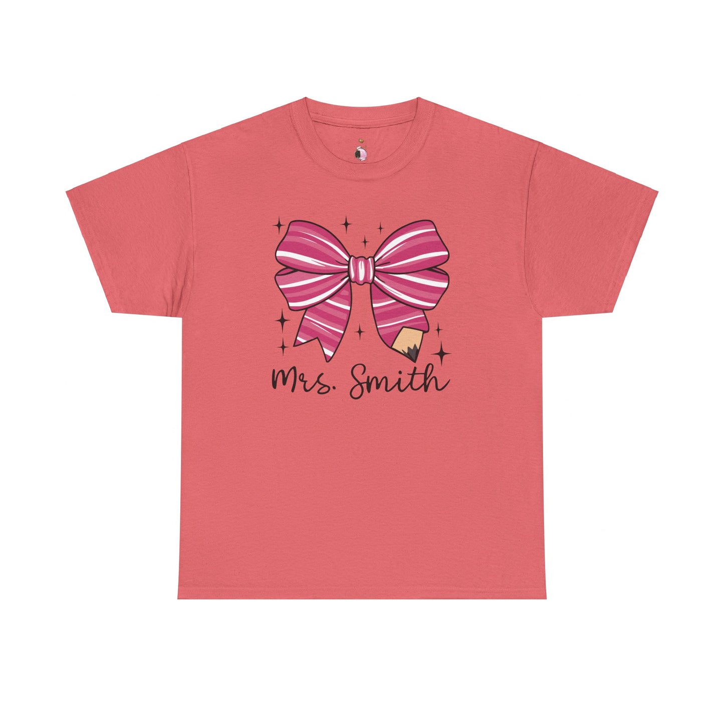 Custom - Teacher Bow - Unisex Heavy Cotton Tee