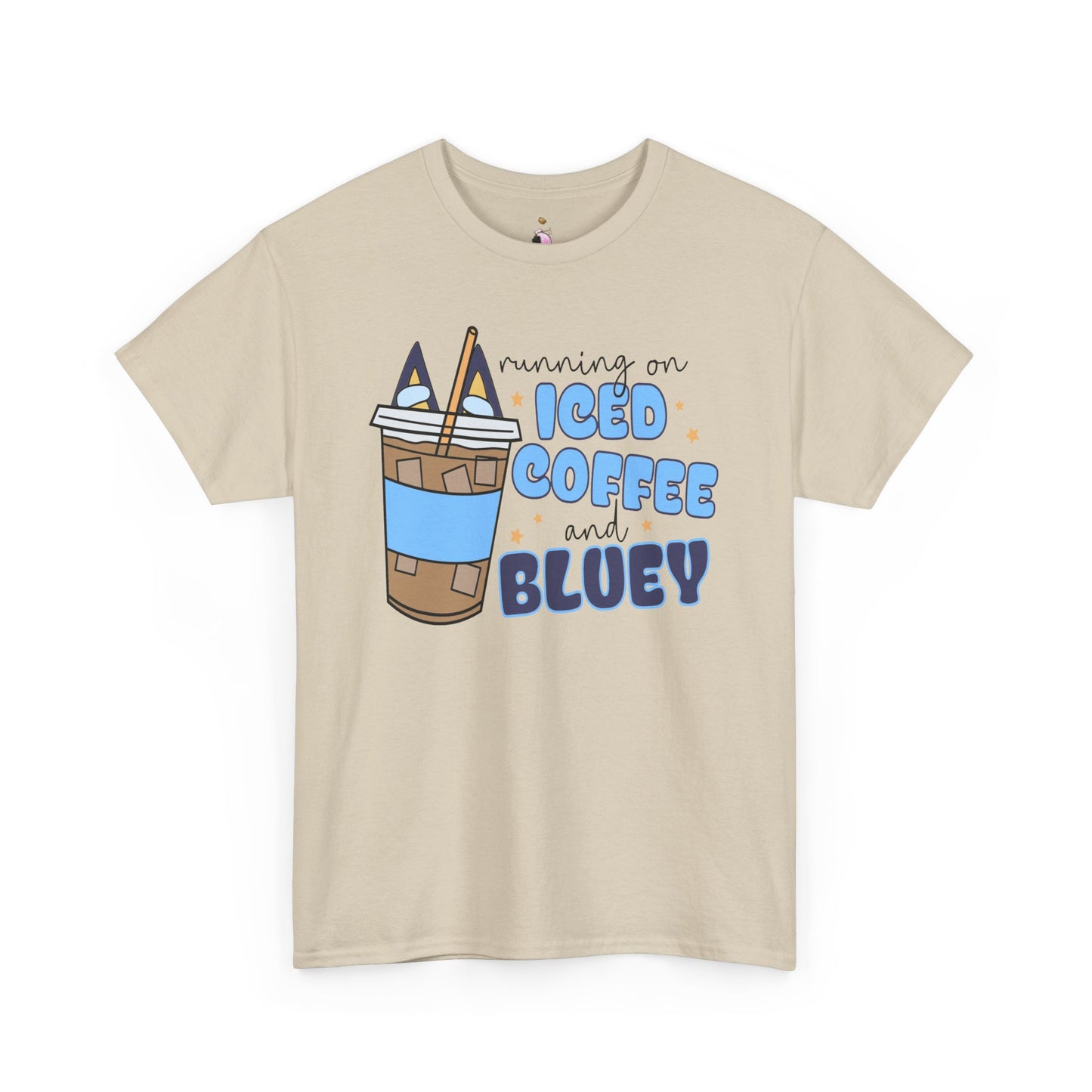 Running On Bluey and Iced Coffee - Unisex Heavy Cotton Tee