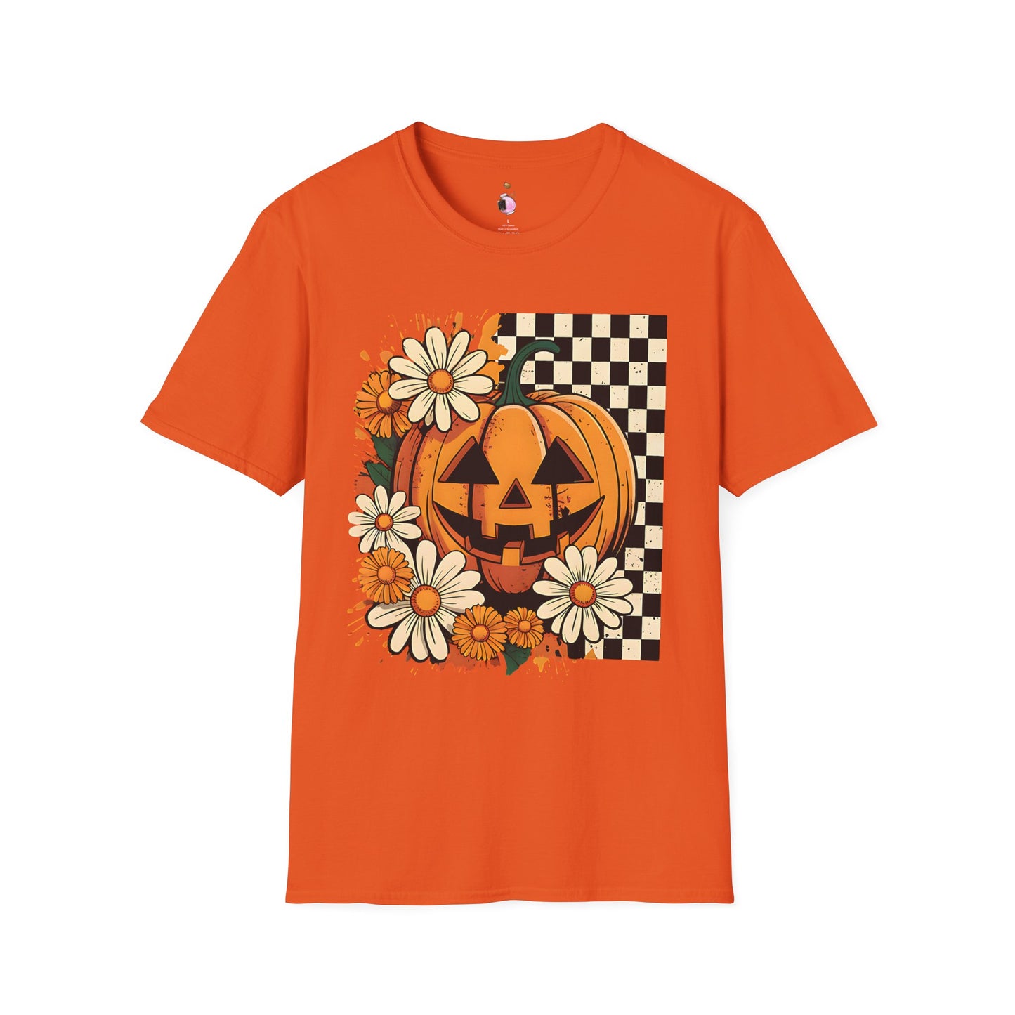 Jack O'Lantern Floral - Unisex Softstyle T-Shirt