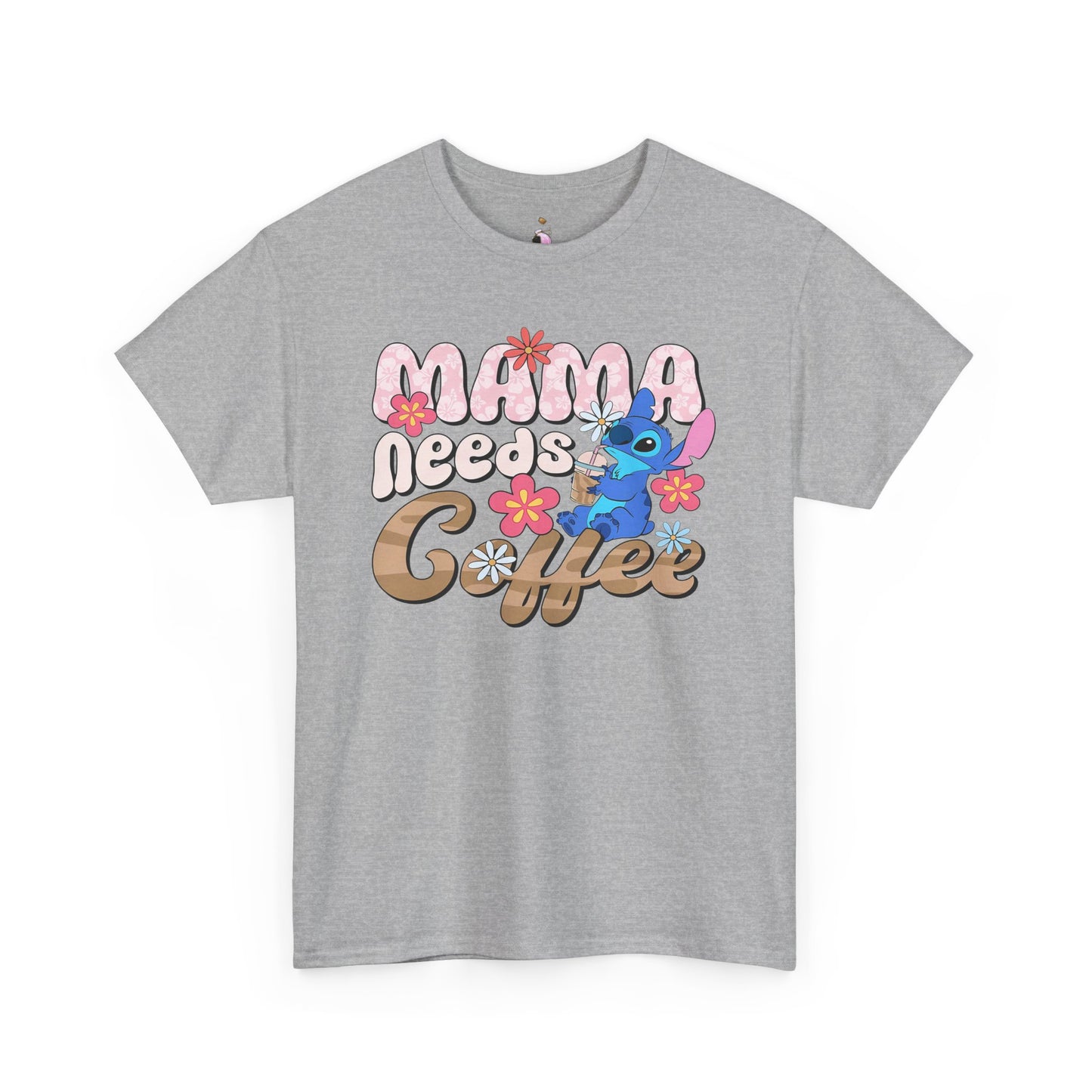 Mama Needs Coffee Alien - Unisex Heavy Cotton Tee