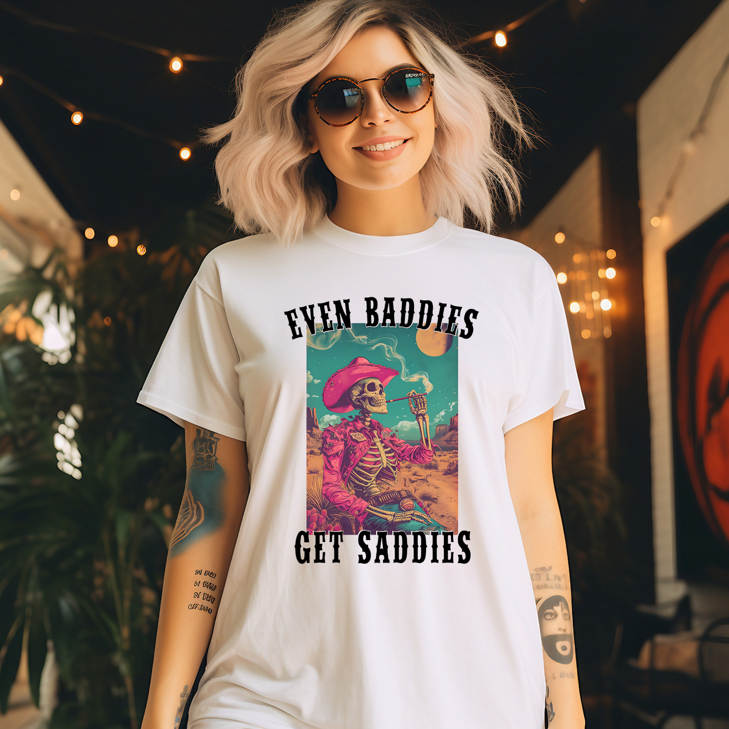 Even Baddies Get Saddies - Unisex Heavy Cotton Tee