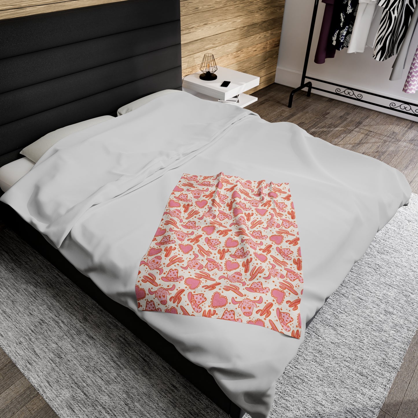 Pink Cowgirl - Plush Blanket