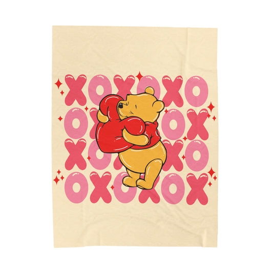 XOXO Bear - Velveteen Plush Blanket