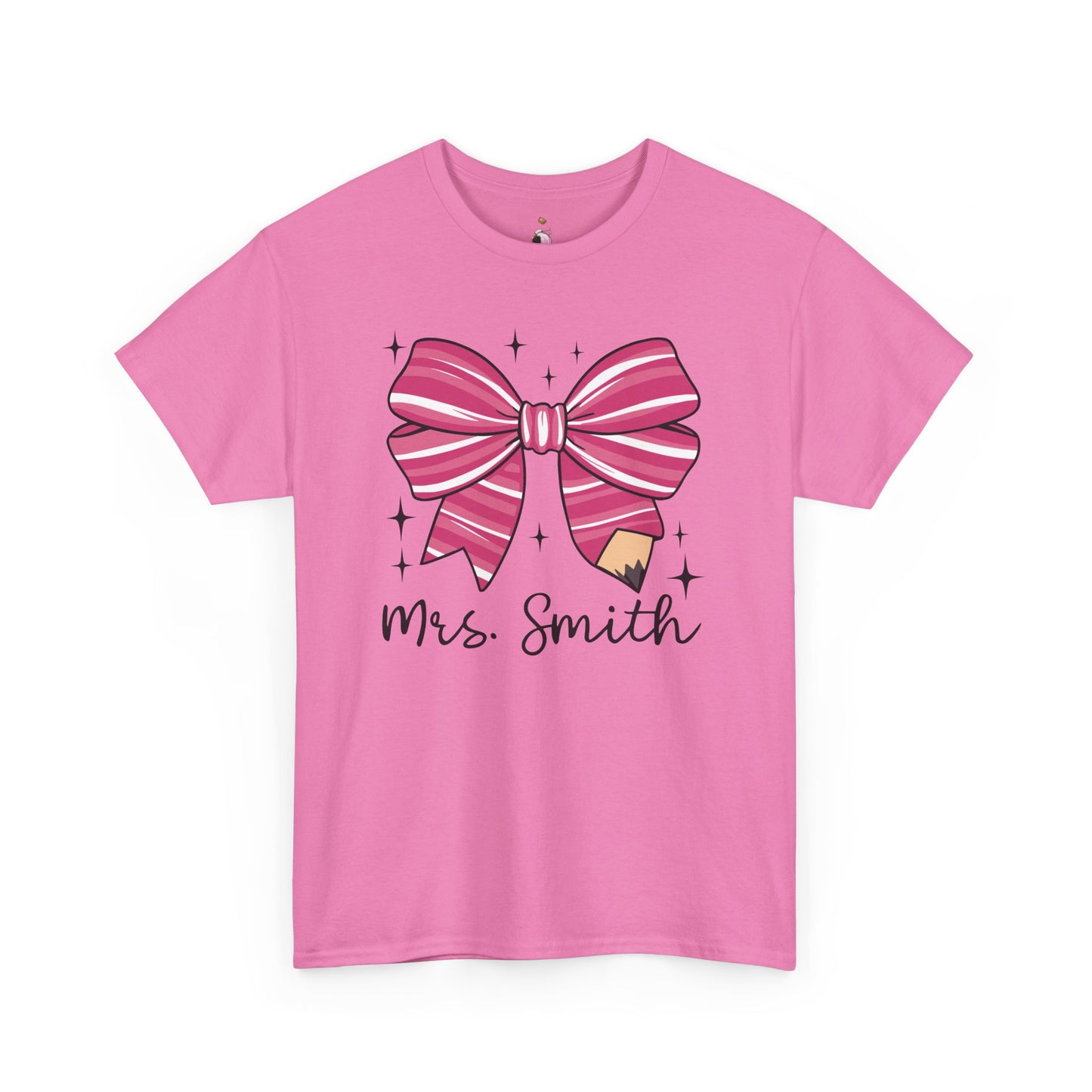 Custom - Teacher Bow - Unisex Heavy Cotton Tee