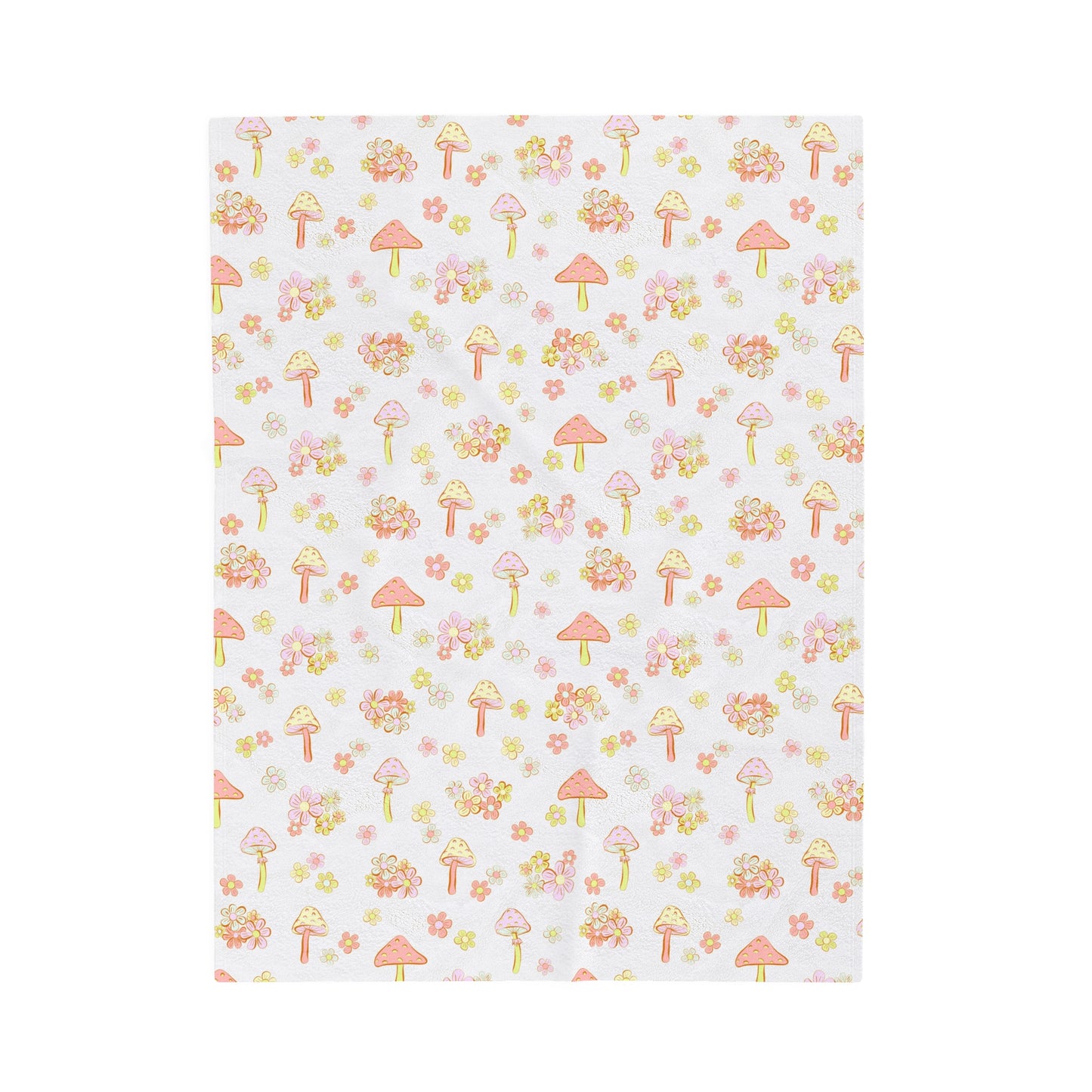 Tiny Mushrooms - Velveteen Plush Blanket
