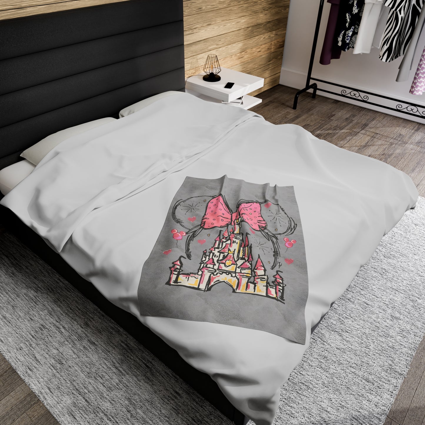 Pink Castle - Plush Blanket