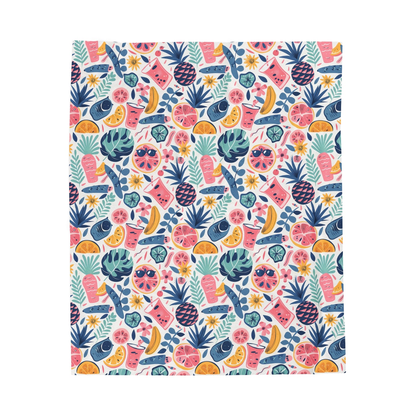Pink Pineapple - Plush Blanket