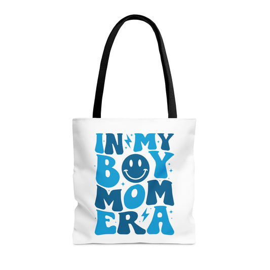 Boy Mom Era   - White - Tote Bag (AOP)