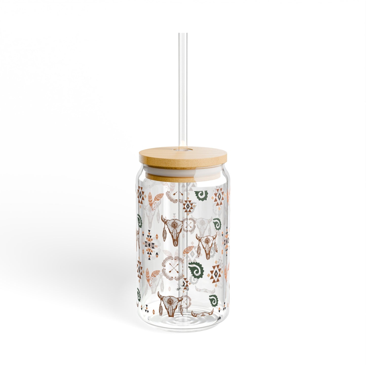 Western Boho - Sipper Glass, 16oz
