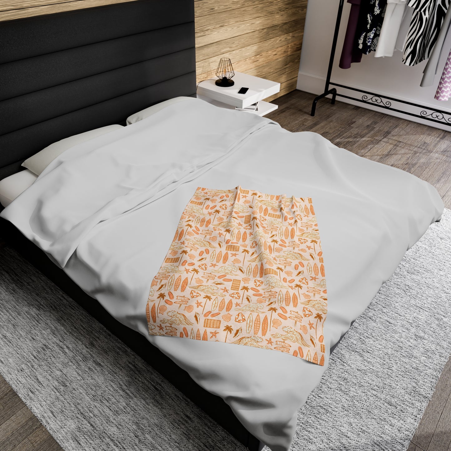 Retro Beach - Plush Blanket