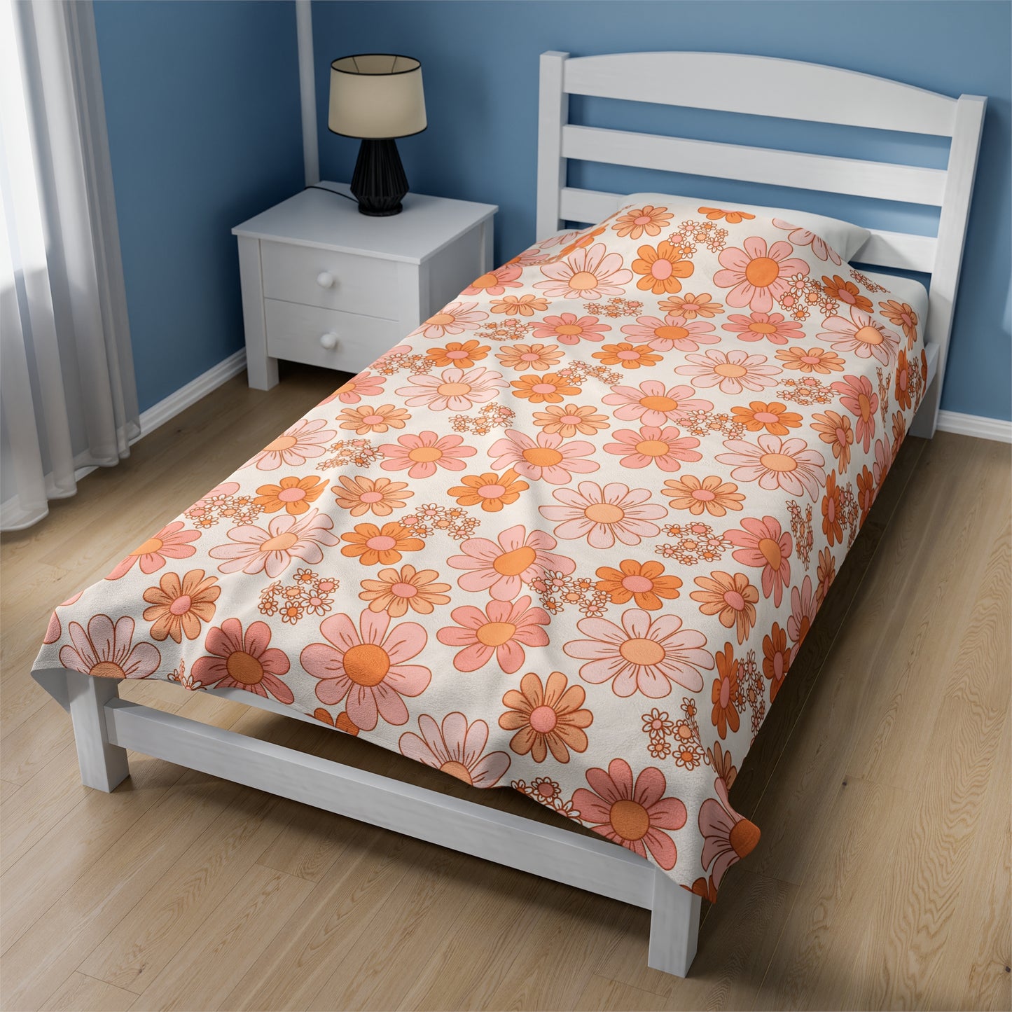 Retro Floral - Plush Blanket