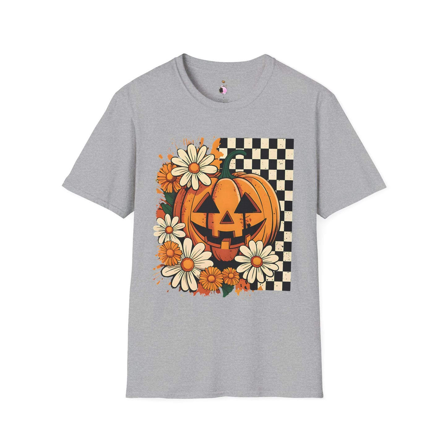 Jack O'Lantern Floral - Unisex Softstyle T-Shirt