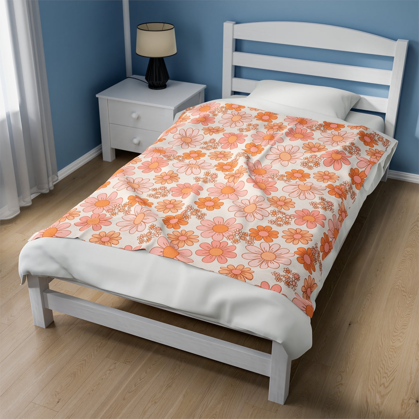 Retro Floral - Plush Blanket