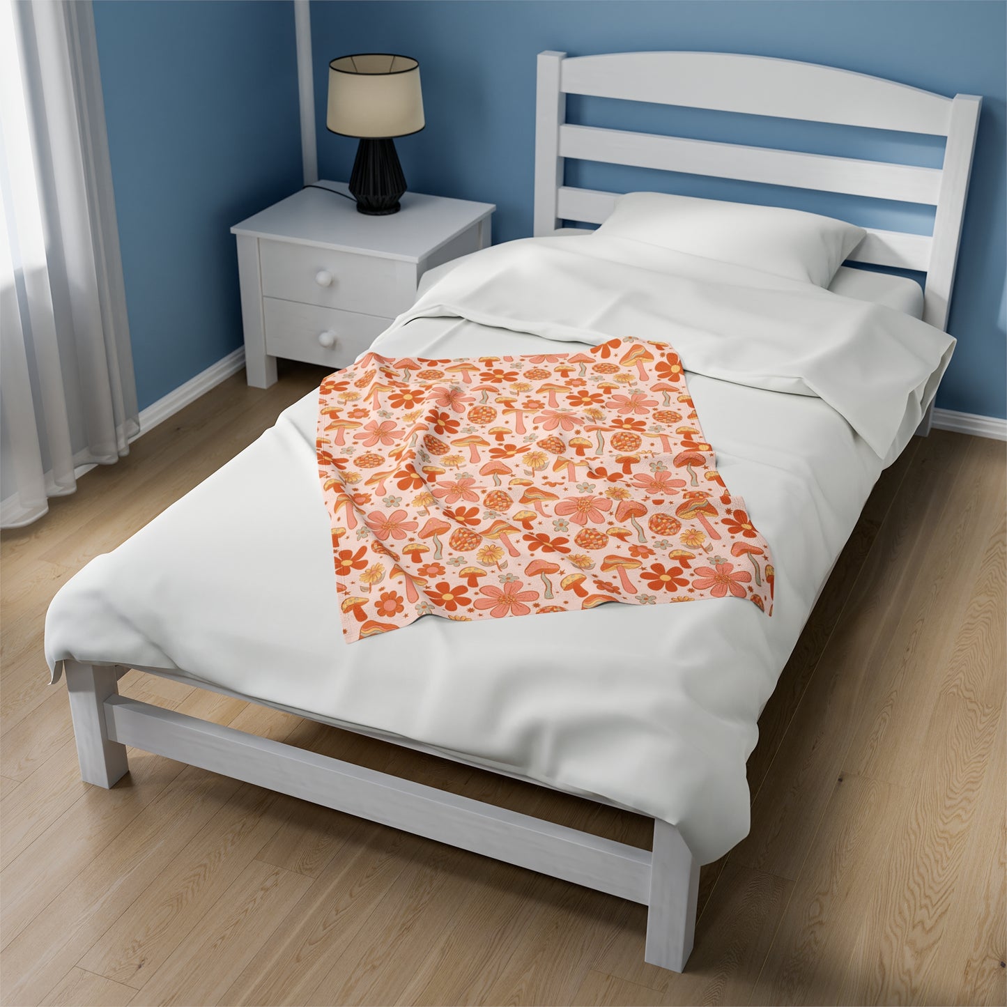 Hippie Disco Mushrooms - Plush Blanket