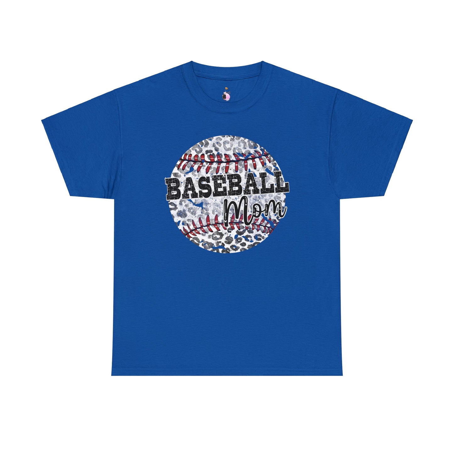 Baseball Mom - Leopard Baseball - Unisex Heavy Cotton Tee
