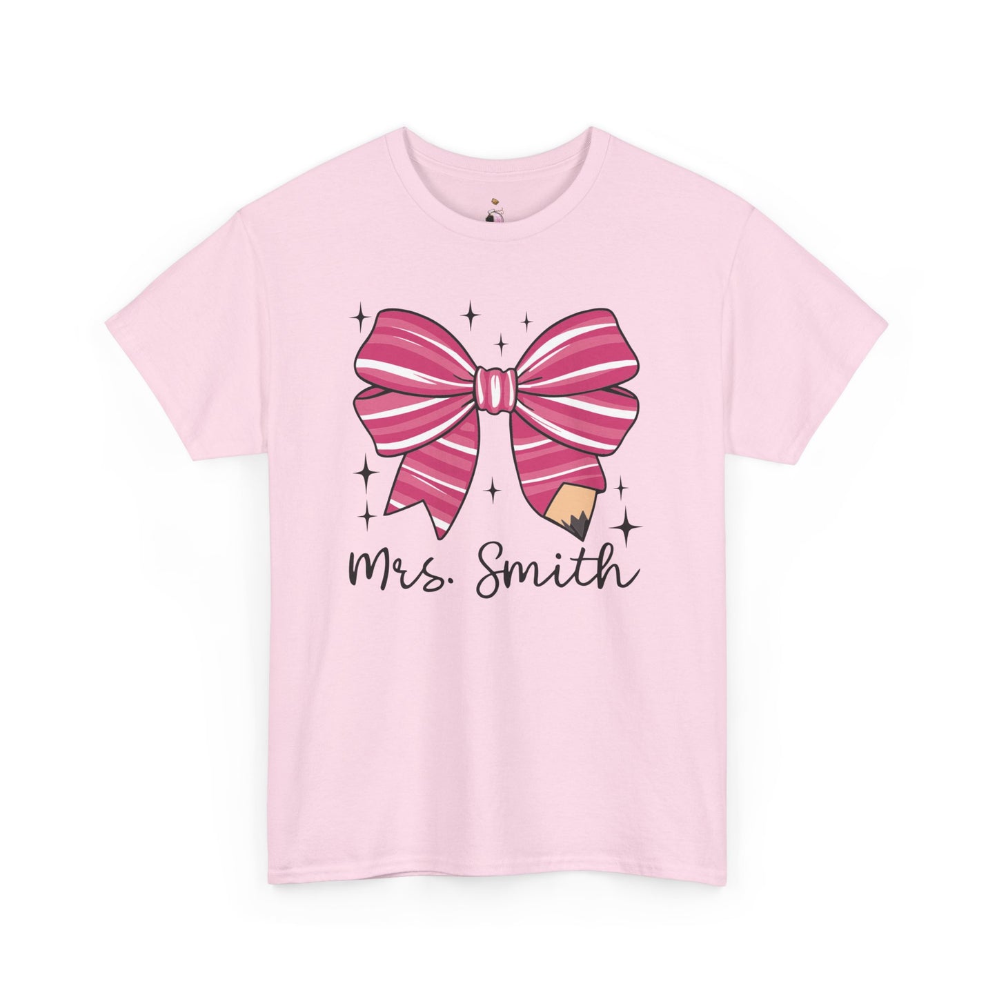 Custom - Teacher Bow - Unisex Heavy Cotton Tee
