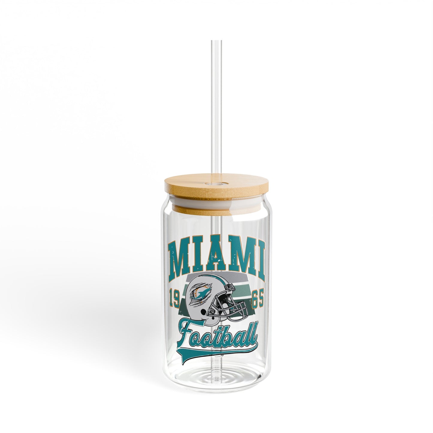 Miami Football - Sipper Glass, 16oz