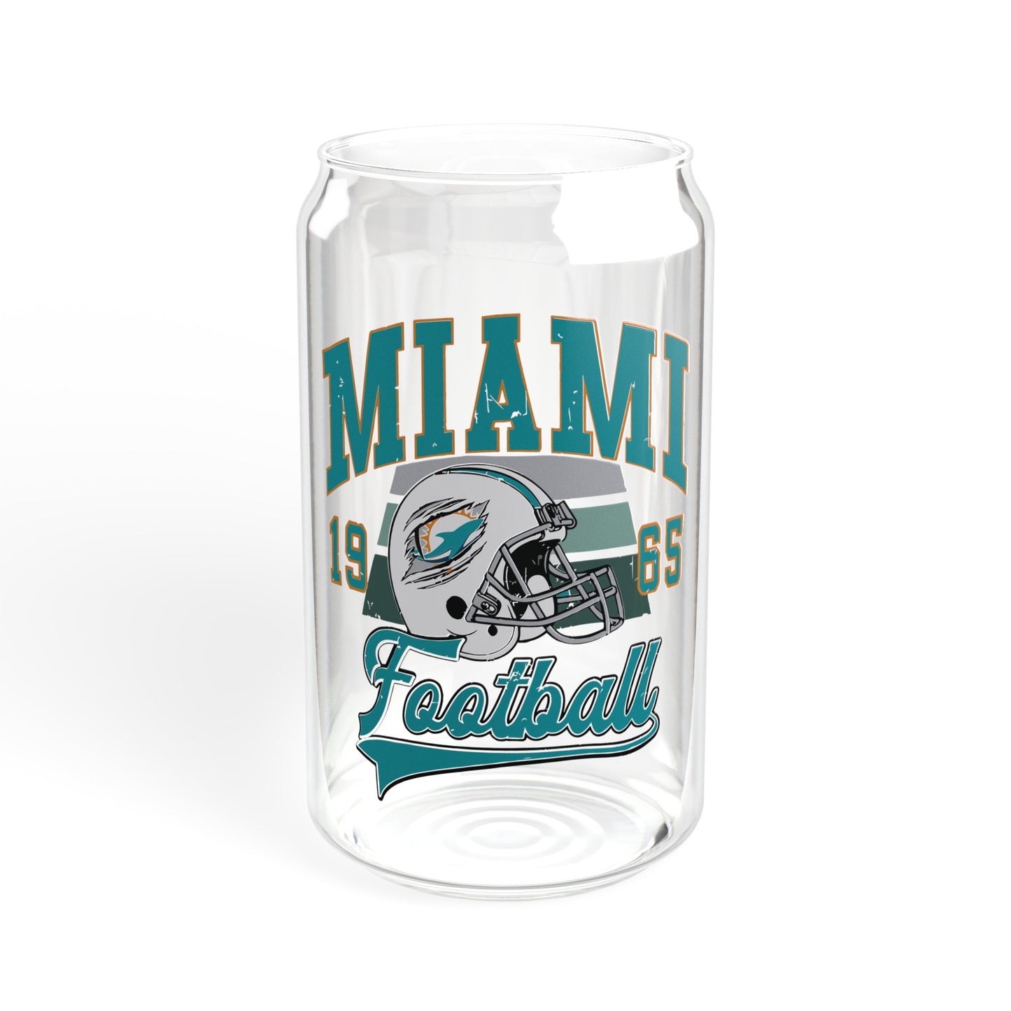 Miami Football - Sipper Glass, 16oz