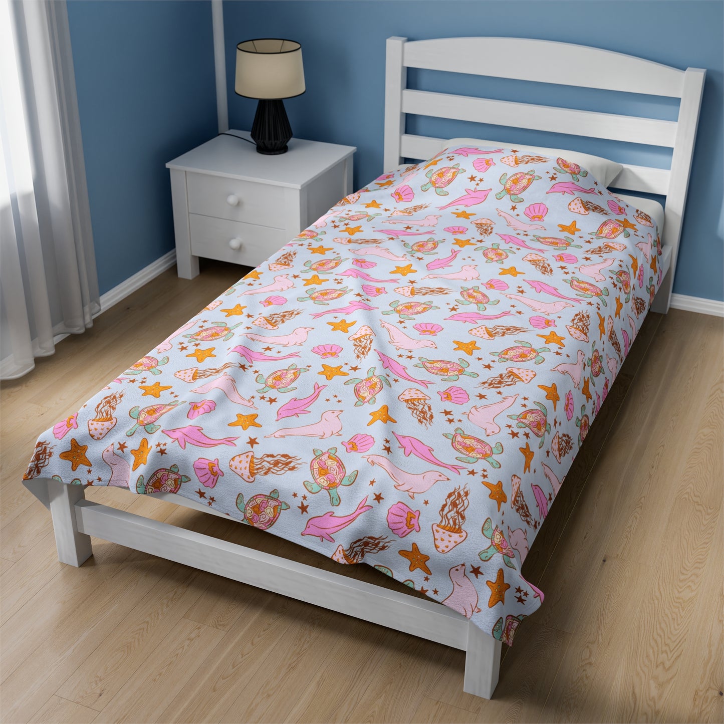 Pastel Sea Friends - Plush Blanket