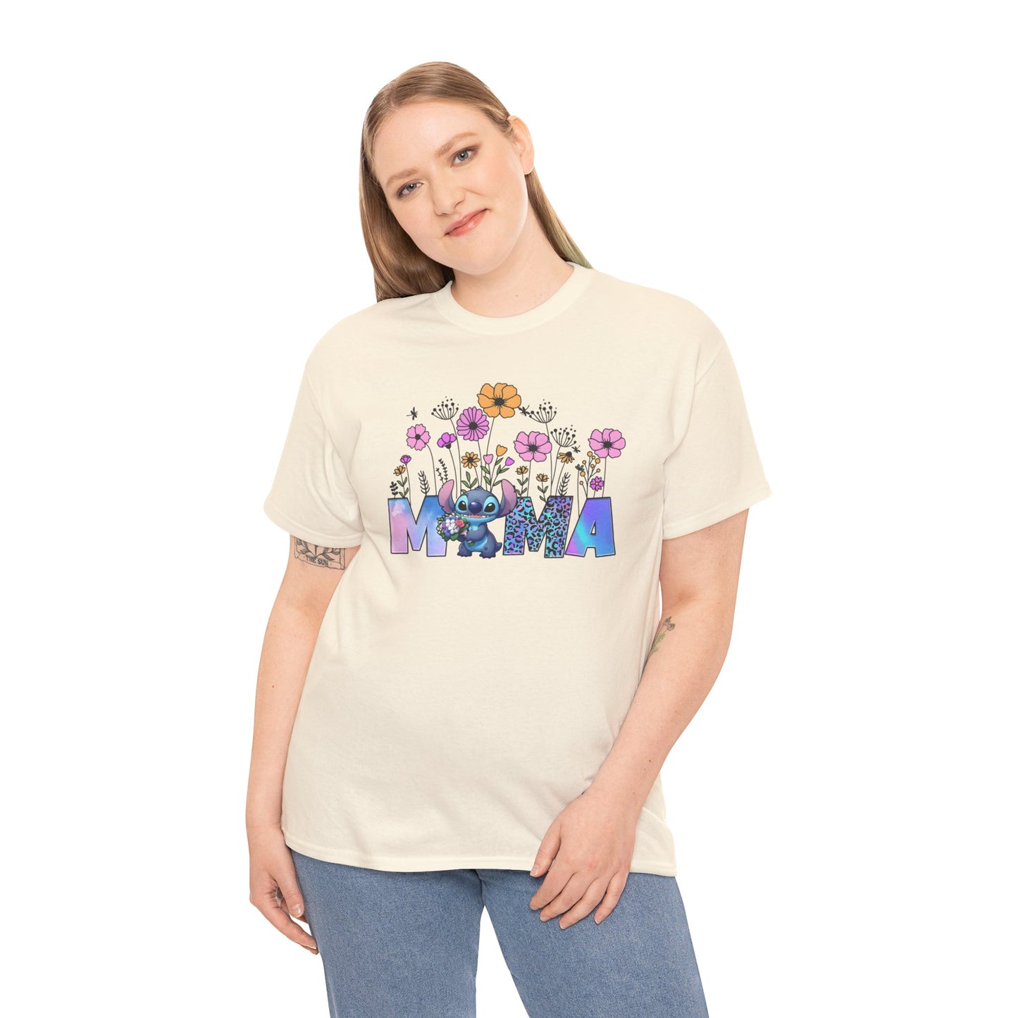 Alien Floral Mama - Unisex Heavy Cotton Tee