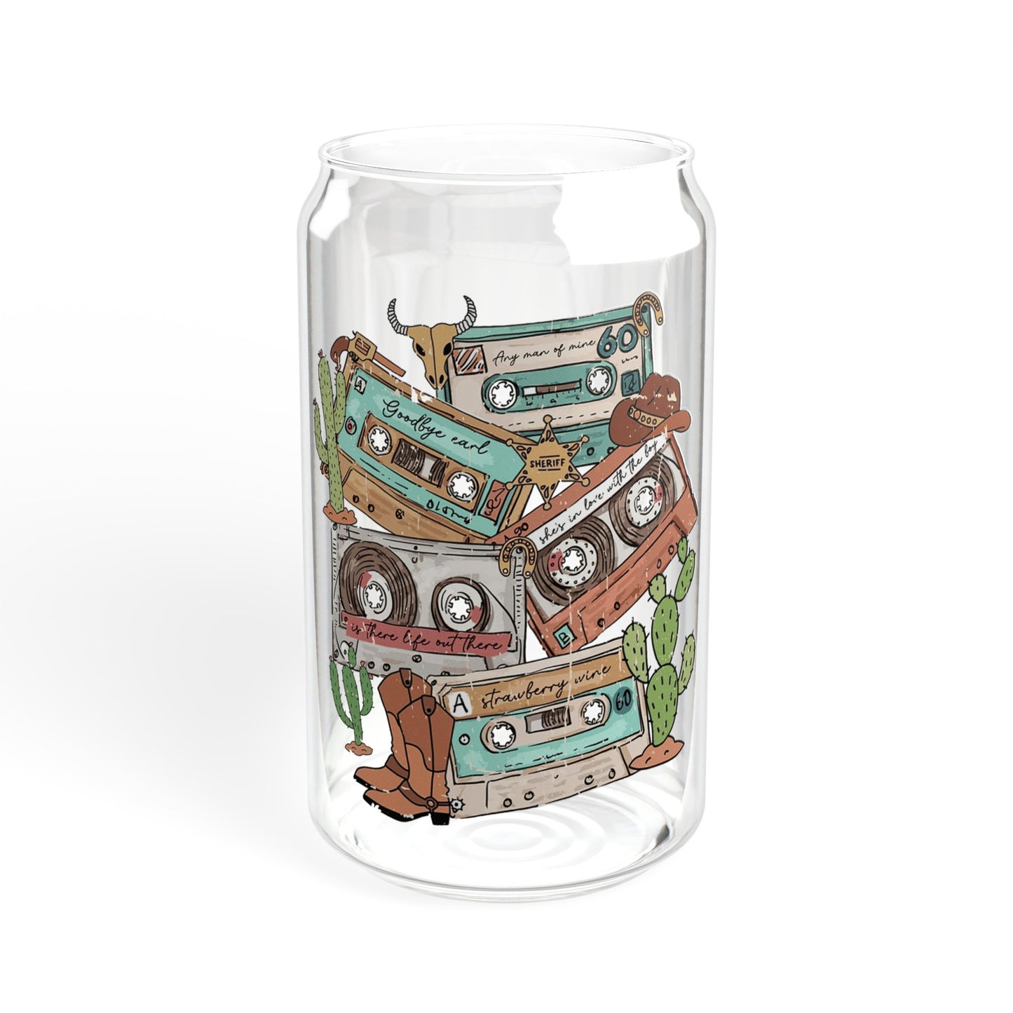 90s Country - Sipper Glass, 16oz