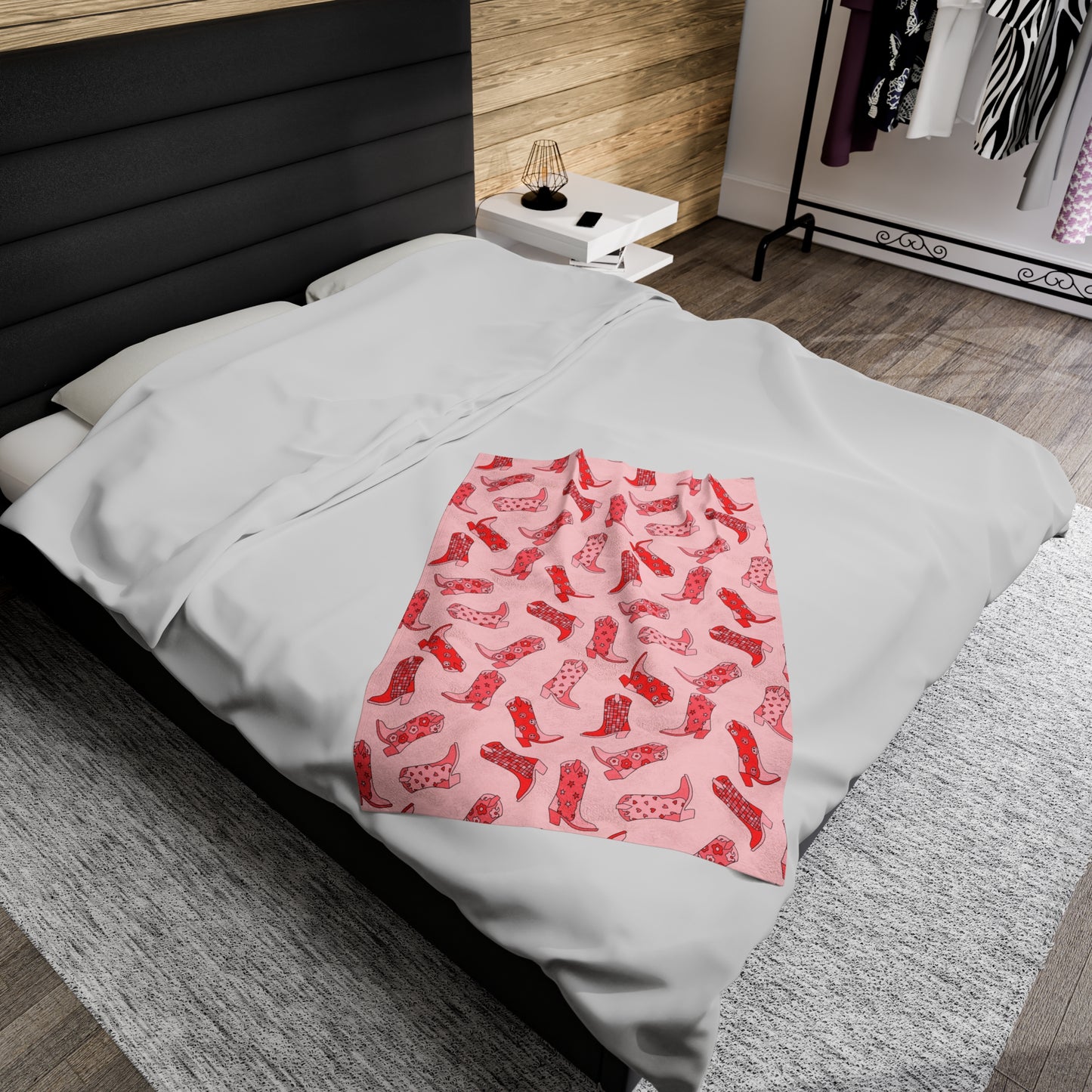 Pink Boots - Plush Blanket