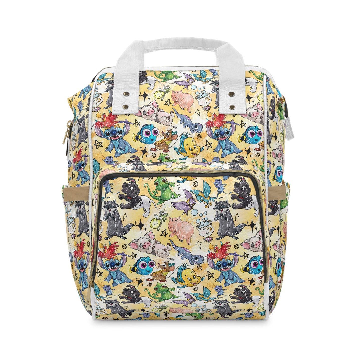 Yellow Sketch Pals - Diaper Backpack