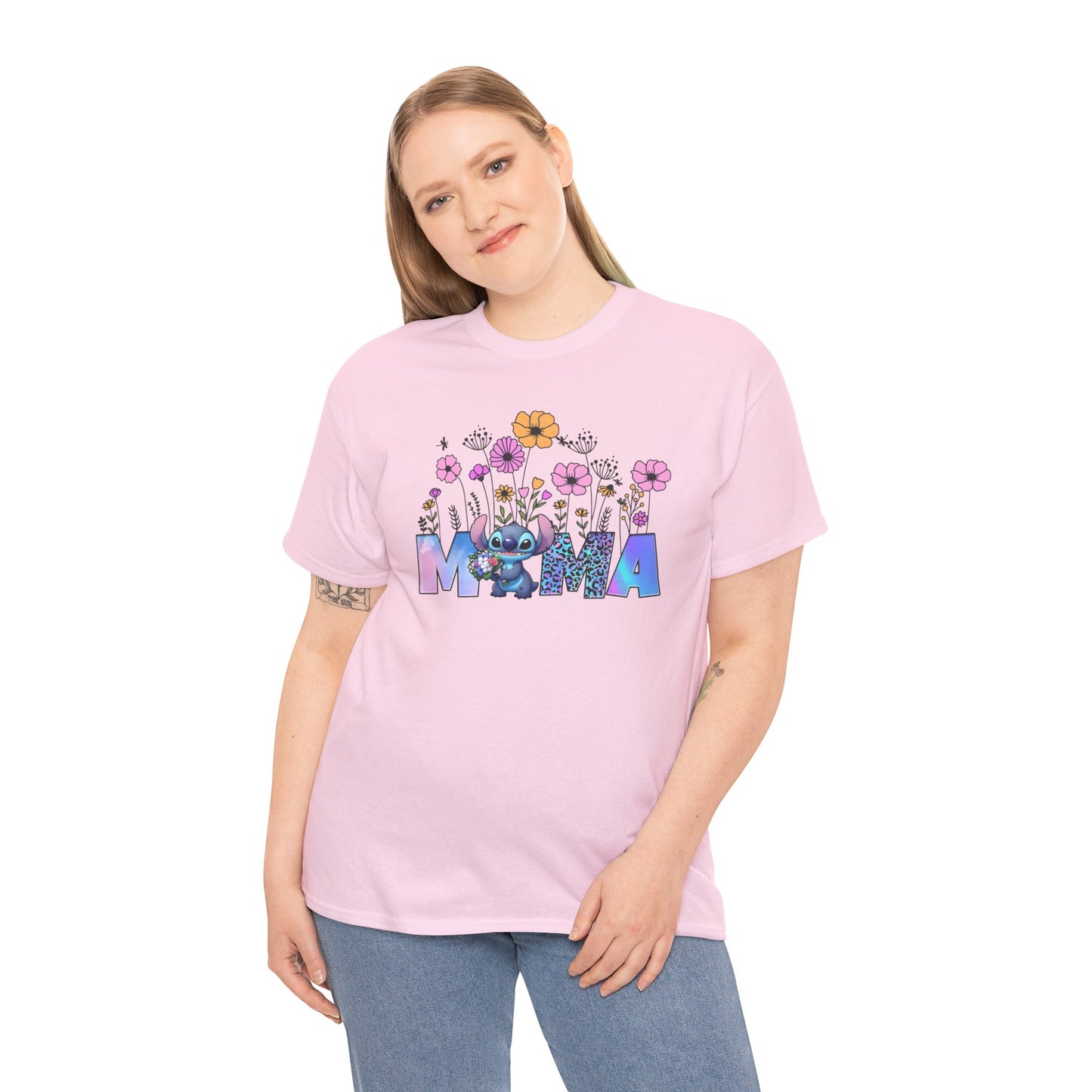 Alien Floral Mama - Unisex Heavy Cotton Tee