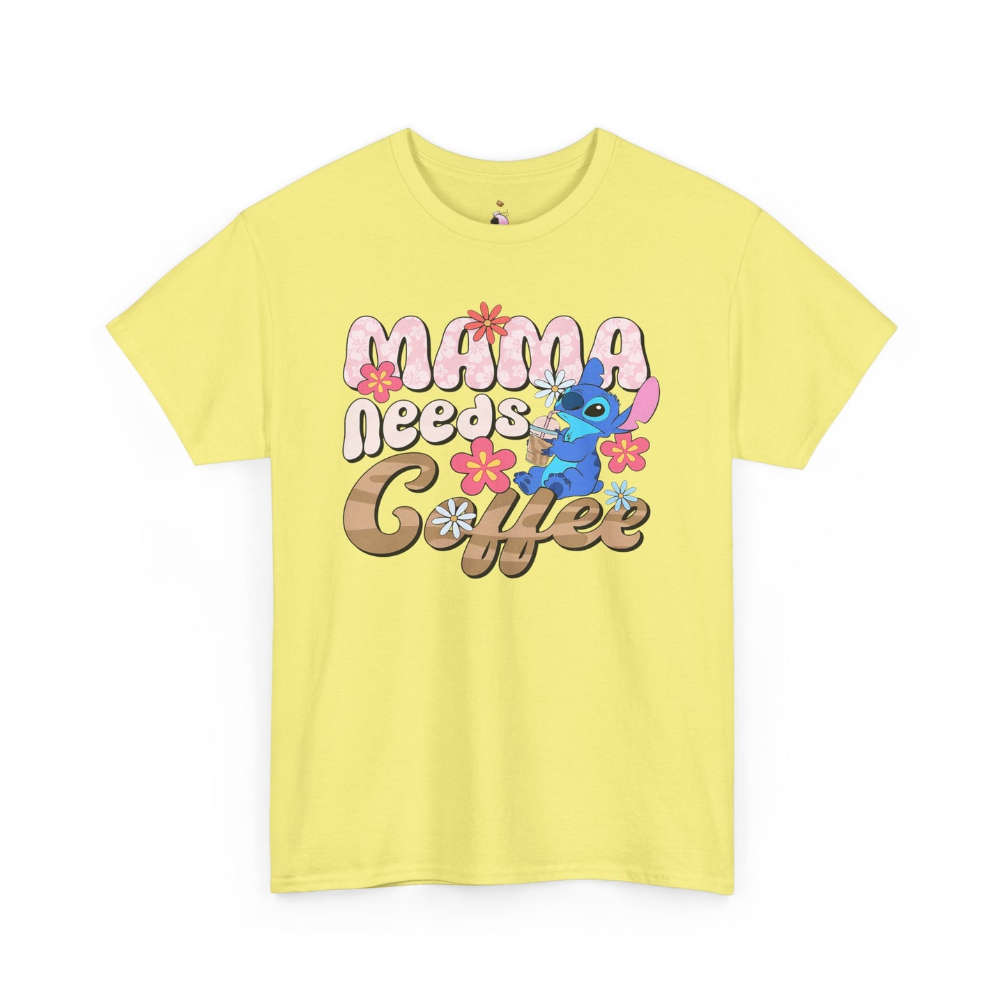 Mama Needs Coffee Alien - Unisex Heavy Cotton Tee