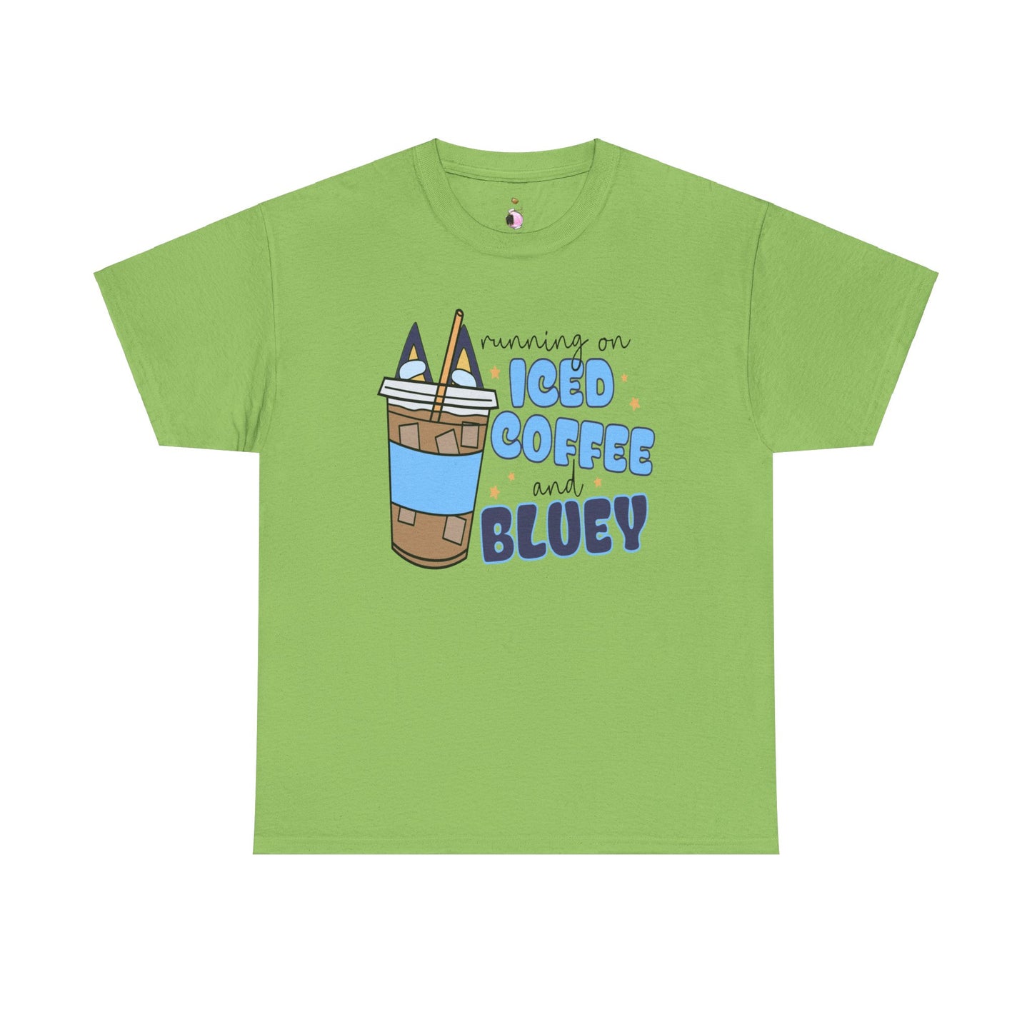 Running On Bluey and Iced Coffee - Unisex Heavy Cotton Tee