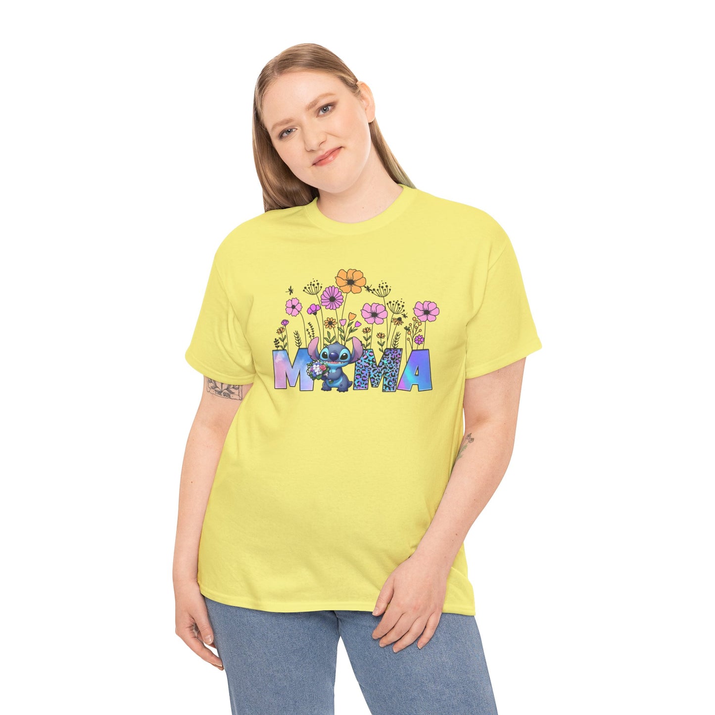 Alien Floral Mama - Unisex Heavy Cotton Tee