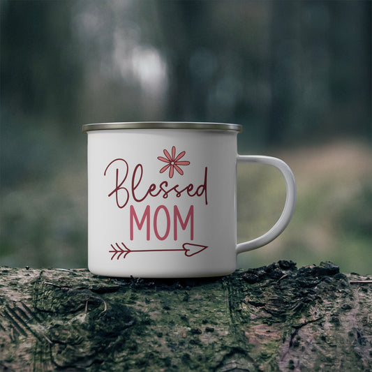 Blessed Mom  - Enamel Camping Mug