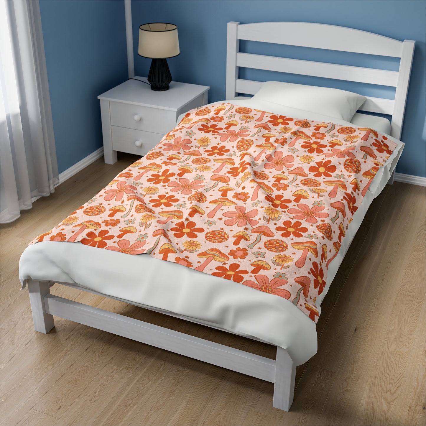 Hippie Disco Mushrooms - Plush Blanket