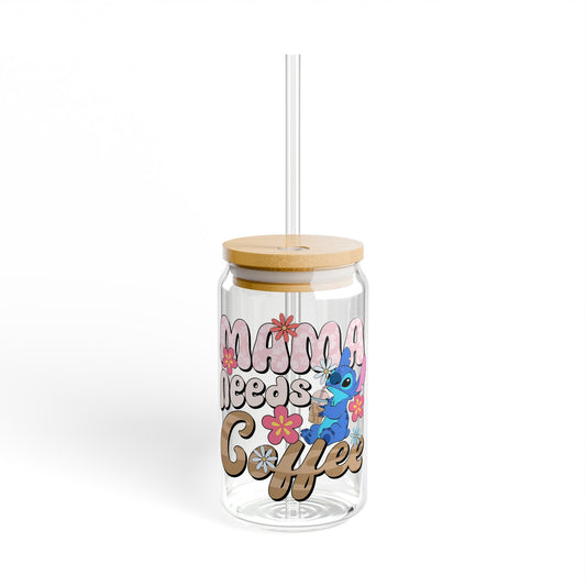 Mama Needs Coffee - Sipper Glass, 16oz