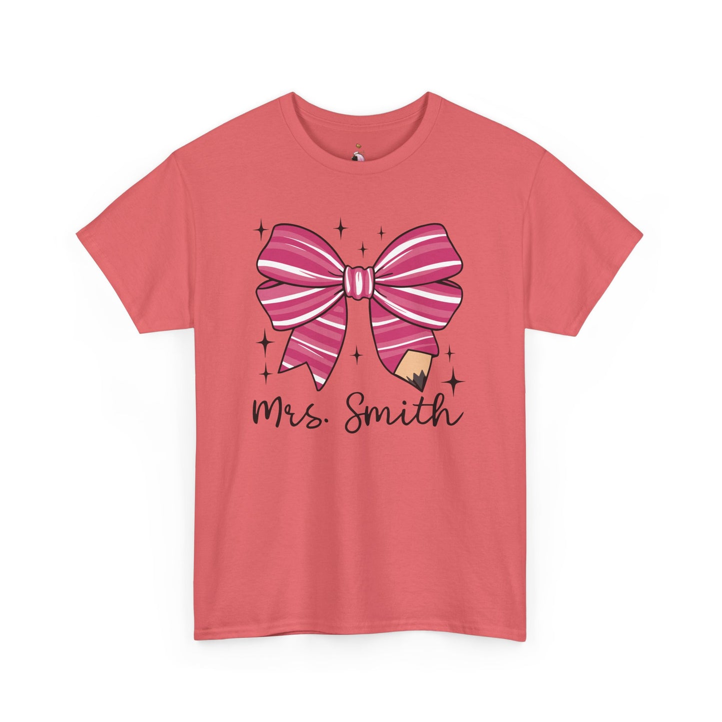 Custom - Teacher Bow - Unisex Heavy Cotton Tee